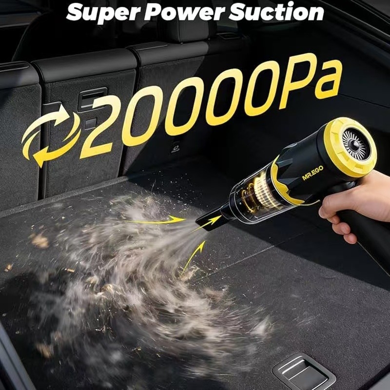 Bežični prijenosni dvostruke namjene usisavač za automobil i dom – ručni usisavač s funkcijom napuhavanja, 11.1V, 100W, 20000Pa, punjenje