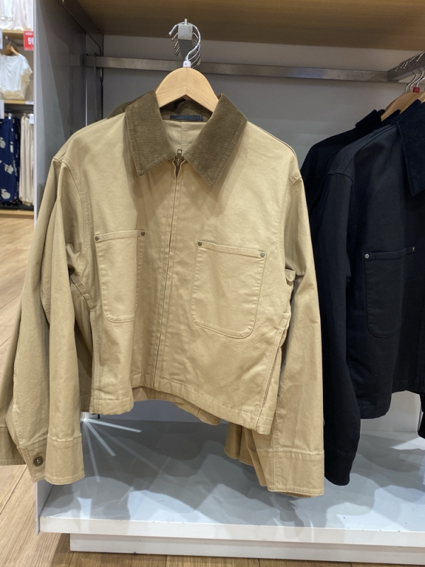 Jakna od mješavine chenille-spandex, dugi rukavi, polo ovratnik sa zatvaranjem na zip, slobodan kroj