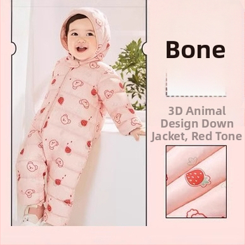 Unisex novorodenecký zimný down overal, výplň: biely kačací down 50–55%, vonkajší materiál: polyester, podšívka: polyester