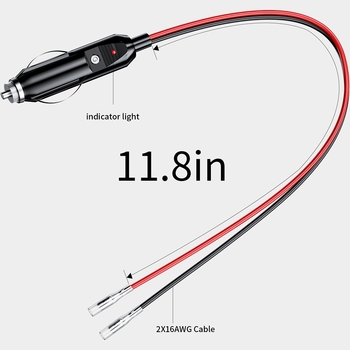 Cablu de alimentare pentru brichetă auto, model Y8-E, material Bakelit, 12–24 V, 250 W, temperatură de lucru 20–60 °C