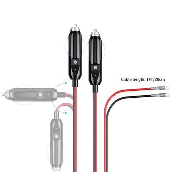 Cablu de alimentare pentru brichetă auto, model Y8-E, material Bakelit, 12–24 V, 250 W, temperatură de lucru 20–60 °C