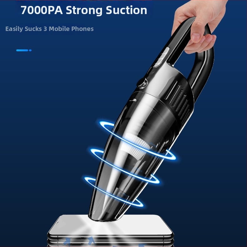Prenosný ručný vysávač do auta, nabíjateľný, 7,4 V, 120 W, sací výkon 7500 Pa