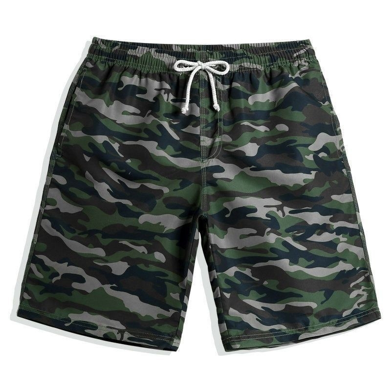 Maskirne muške casual hlače, srednja struka, ravni kroj, prozračna poliesterova smesa