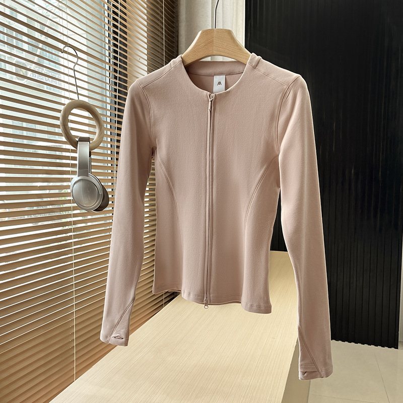 Cardigan slim fit od Lycra sa zatvaračem i polo ovratnikom
