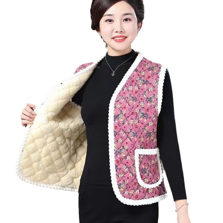 Ženska zimsku vestu sa vezom, poliester s organskom pamukom 50–70% i spandeksom do 30%, uobičajena duljina 50–65 cm, kineski stil, književno retro, Zima 2025