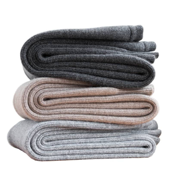 Unisex kašmir duge hlače za bazni sloj, debeli i topli, visok pas, dvostruki sloj, bez šavova.