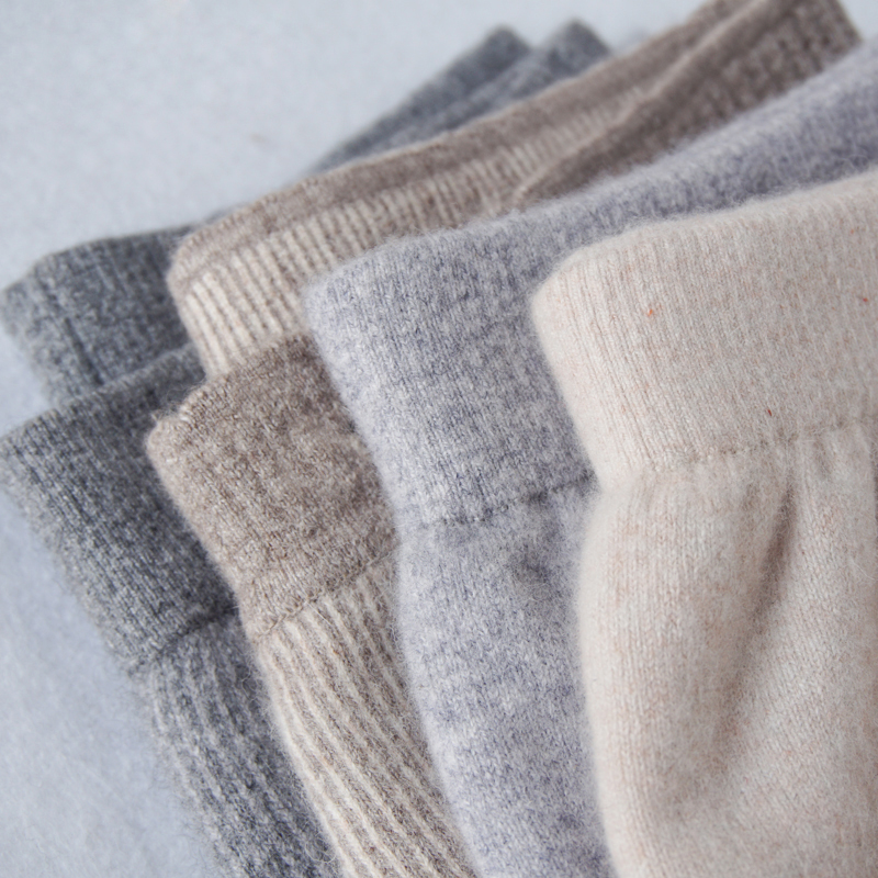 Unisex kašmir duge hlače za bazni sloj, debeli i topli, visok pas, dvostruki sloj, bez šavova.