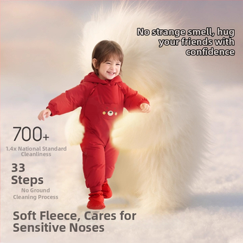 Detská páperová bunda / vnútorná podšívka, výplň White Duck Down 86–90%, Štýl Korean, Dlhý dizajn plazenia, Podšívka polyester