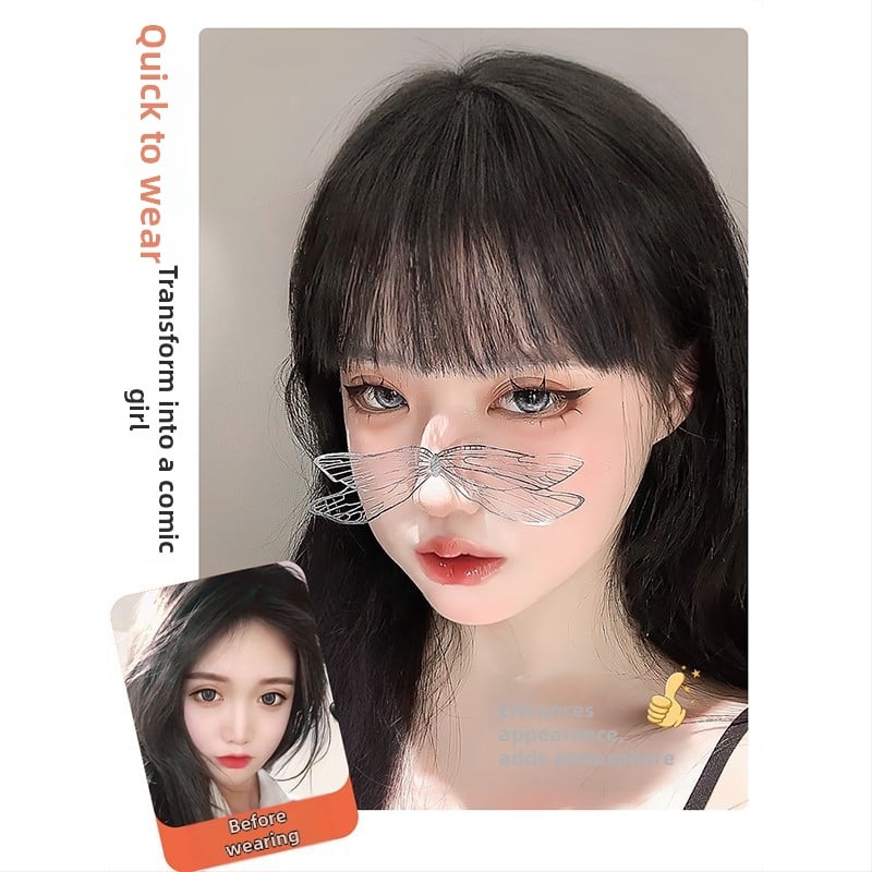 Perucă din păr natural cu breton tip qi, complet lucrată manual, piesă superioară de păr, model ZF-10, nu se poate vopsi cu apă fierbinte