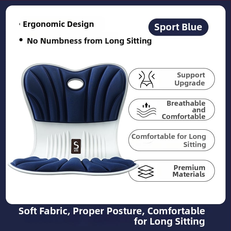 Μαξιλάρι γραφείου για διόρθωση στάσης με μνήμη αφρού, κάλυμμα πολυεστέρα, μάρκα Sifeiqi, ιαπωνικό στυλ, ενσωματωμένη στήριξη ισχίων και μέσης