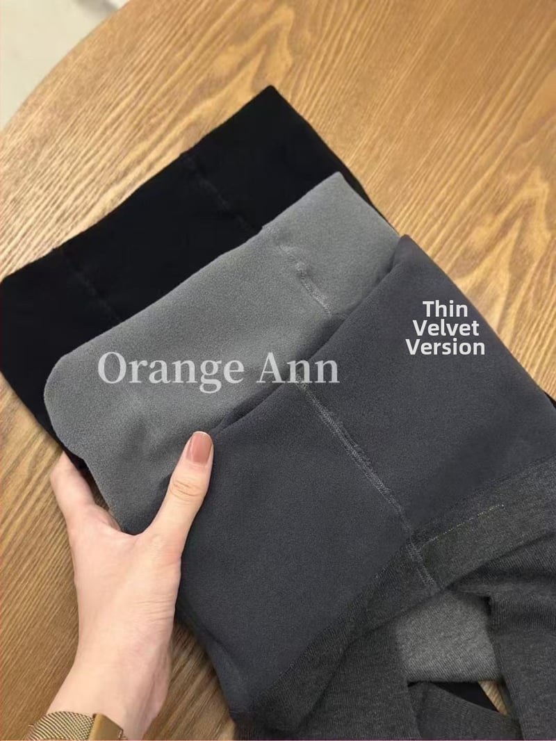 Colanți cu căptușeală fleece, stil coreean, poliester, groși și calzi, elasticitate ridicată