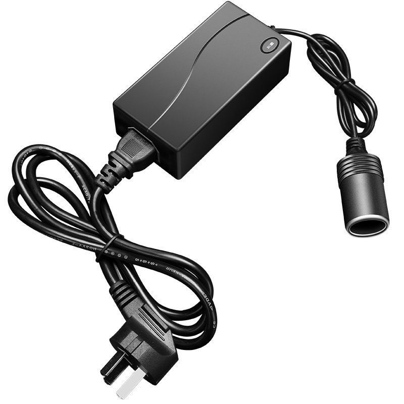 Auto električni adapter — pretvarač 220V u 12V, 60W, utičnica za cigaretu, ABS plast