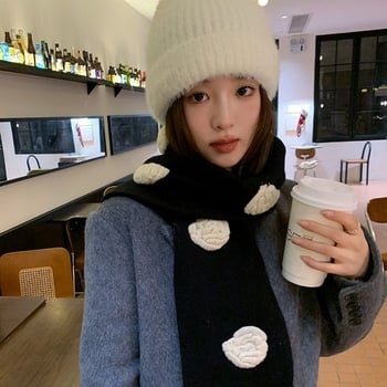 Шал · Warp-knit · Вълнен смес · Запазва топлината · Зима · Свеж и сладък стил