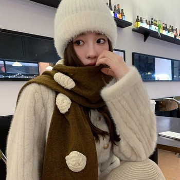 Шал · Warp-knit · Вълнен смес · Запазва топлината · Зима · Свеж и сладък стил