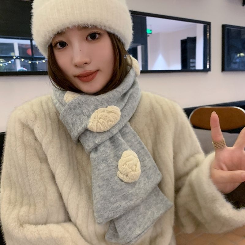 Шал · Warp-knit · Вълнен смес · Запазва топлината · Зима · Свеж и сладък стил