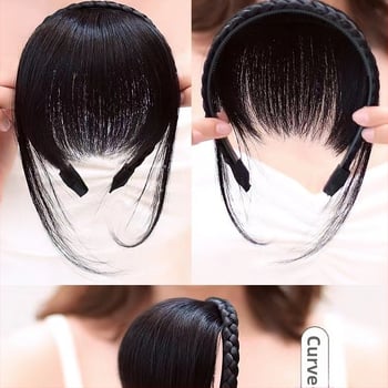 Perucă cu bandă pentru păr integrată, cu păr pe firuri laterale și breton pentru acoperirea părului gri. Material: sârmă rezistentă la temperaturi înalte • Poate fi vopsită și îndreptată • Tip breton: drept sau înclinat