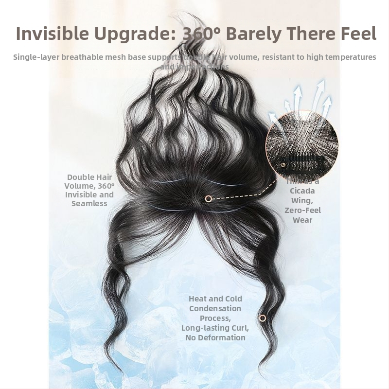 Perucă cu breton pentru femei — model Lh133, material: K silk/p silk, tehnologie de procesare: mecanism, tip breton: drept sau înclinat