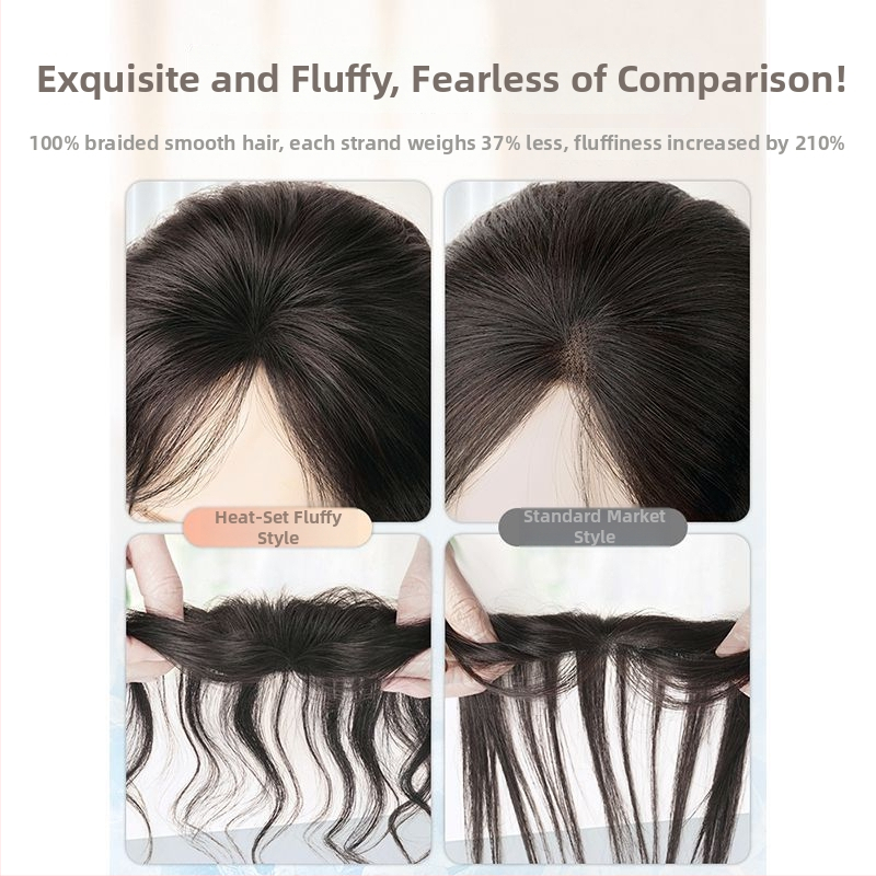 Perucă cu breton pentru femei — model Lh133, material: K silk/p silk, tehnologie de procesare: mecanism, tip breton: drept sau înclinat