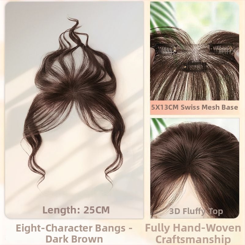 Perucă cu breton pentru femei — model Lh133, material: K silk/p silk, tehnologie de procesare: mecanism, tip breton: drept sau înclinat