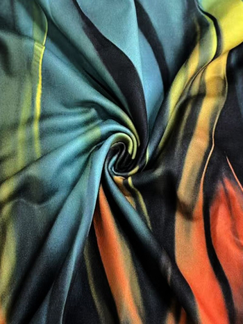 Elegantna haljina, Milk Silk, V izrez, kap rukav, srednja duljina