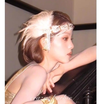 Band za kosu u Old Money stilu, poliester, ručno tkano, parni uzorak, proljeće 2026