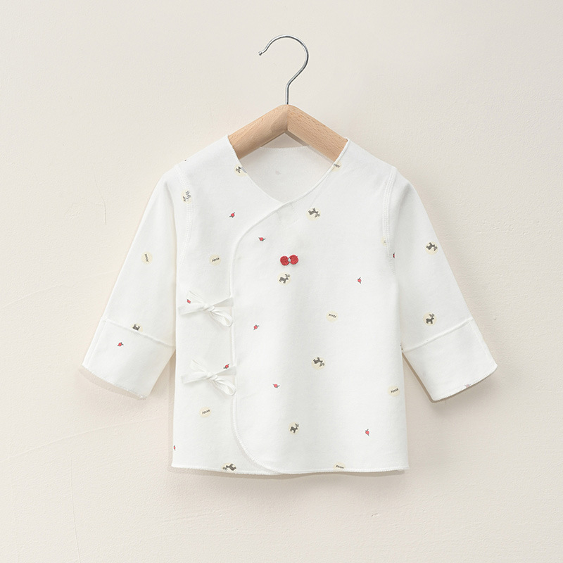 Nova beba pamuk top s dugim rukavima, V izrezom, 100% pamuk, za sve sezone