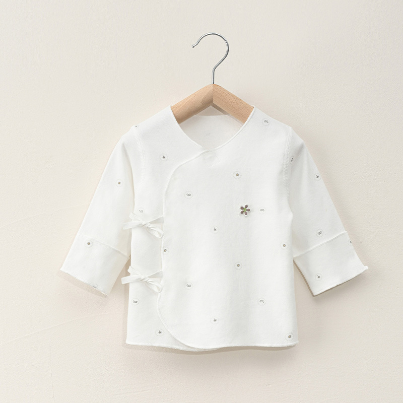 Nova beba pamuk top s dugim rukavima, V izrezom, 100% pamuk, za sve sezone