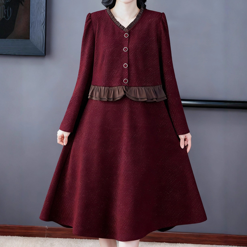 Haljina Kapok forest; šifon; glavni materijal: poliester 90–95%; stil: elegantan; duljina: 99 cm