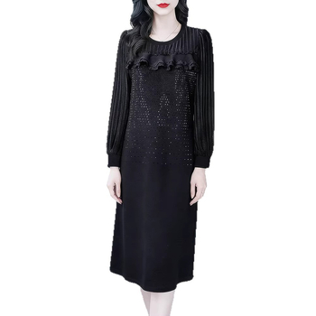 Haljina - Elegantni gradski stil, proljeće 2026, chiffon tkanina, poliester 95%+, midi duljina, Burned Diamond izrada