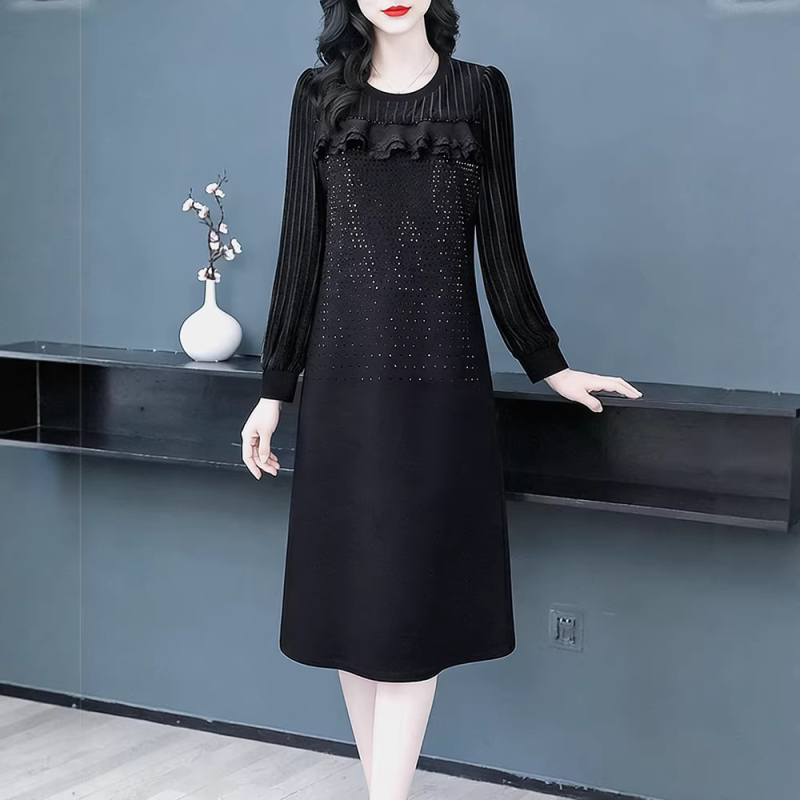 Haljina - Elegantni gradski stil, proljeće 2026, chiffon tkanina, poliester 95%+, midi duljina, Burned Diamond izrada