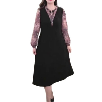 Haljina od čipke šifona – Proljeće 2025; Materijal: šifon; Poliester 90–95%; Duljina: 99 cm; Elegantnog stila