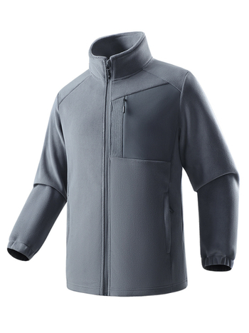 Ανδρικό φλίς μπουφάν με γραφένια επένδυση, εσωτερική φλίς επένδυση, κουκούλα και ψηλή λαιμό, θερμικό εξωτερικό μπουφάν για φθινοπωρινό-χειμερινό εξωτερικό χώρο