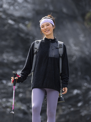 Ζακέτα φλίς με μισό φερμουάρ και ψηλό γιακά, διπλής όψεως φλίς, unisex, για χειμώνα και φθινόπωρο, πολυεστέρας