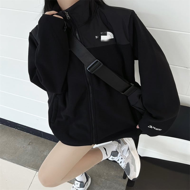 Unisex χειμερινό φλις μπουφάν με επένδυση από πολάρ φλίς, μονόχρωμο, σχέδιο 3-σε-1 εσωτερικού στρώματος