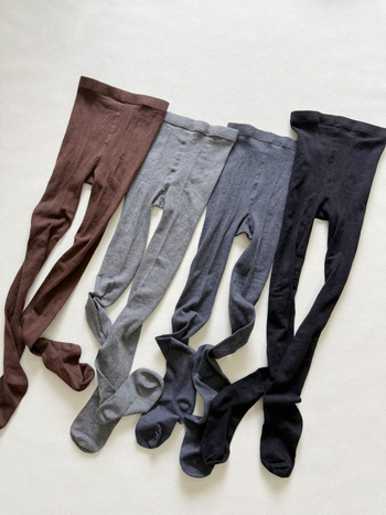 Colanți din lână Merino și mătase, cu presiune micro pe călcâi, grosime medie, toamnă 2025