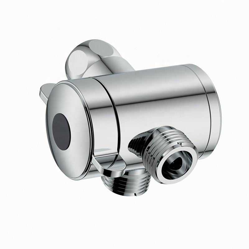 Trostruki tuš rasvodnik od nehrđajućeg čelika, spiralna montaža, elektroplatinirani završni sloj, 0–90°C, Model DT1011CP