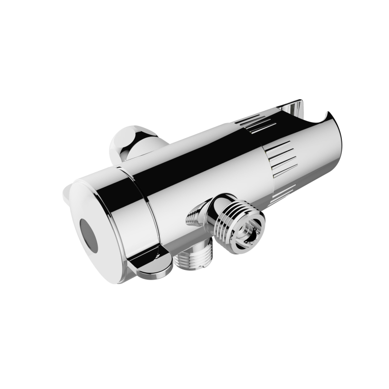 Trostruki tuš rasvodnik od nehrđajućeg čelika, spiralna montaža, elektroplatinirani završni sloj, 0–90°C, Model DT1011CP
