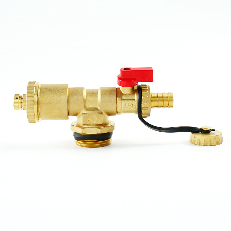 Geotermalni vodni razvodnik s automatskim ventilom za ispuštanje zraka, potpuno bakreni, trostruki, 32 mm ulaz/izlaz, spajanje topljenjem