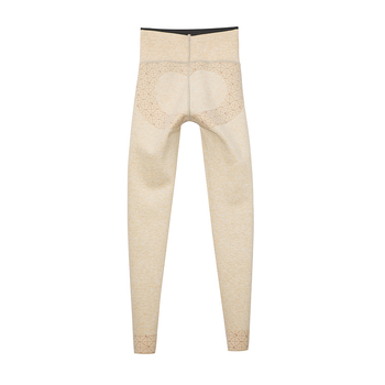 Barbie pantaloni cu talie înaltă de iarnă, amestec nylon-spandex, model geometric, țesătură groasă, croială Slim