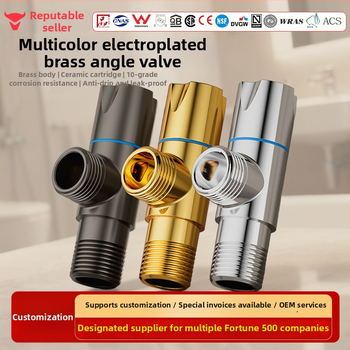 Mosadzový trojuholníkový ventil – nástenný uhlový ventil, vysoký tok, prevádzkový tlak 1,0 MPa