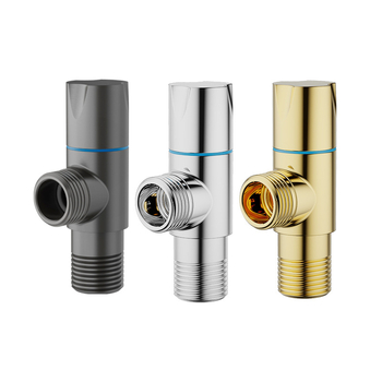 Mosadzový trojuholníkový ventil – nástenný uhlový ventil, vysoký tok, prevádzkový tlak 1,0 MPa