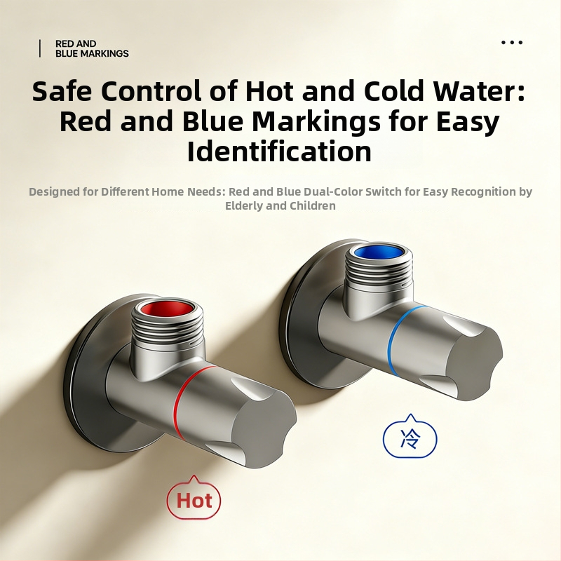 Mosadzový trojuholníkový ventil – nástenný uhlový ventil, vysoký tok, prevádzkový tlak 1,0 MPa