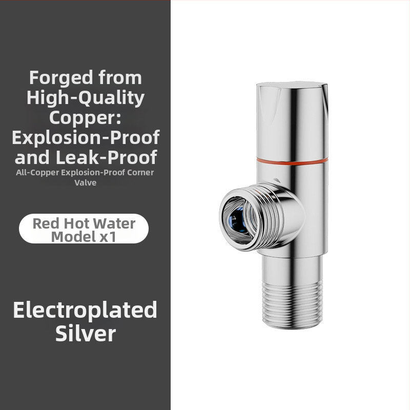 Mosadzový trojuholníkový ventil – nástenný uhlový ventil, vysoký tok, prevádzkový tlak 1,0 MPa