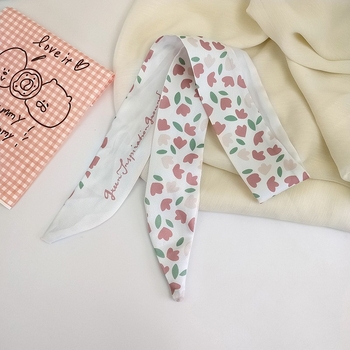 Bandă pentru păr din material textil în stil franțuzesc, cu accent floral și model în carouri — Număr de producție A177