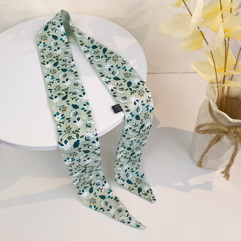 Bandă pentru păr din material textil în stil franțuzesc, cu accent floral și model în carouri — Număr de producție A177