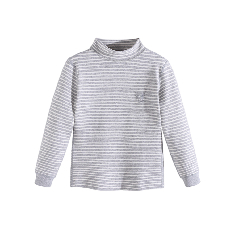 Dječja pamučna majica s prugama, debela za toplinu, okrugli izrez, bez kapulje, 95% pamuk, unisex, za djecu od 3 do 8 godina