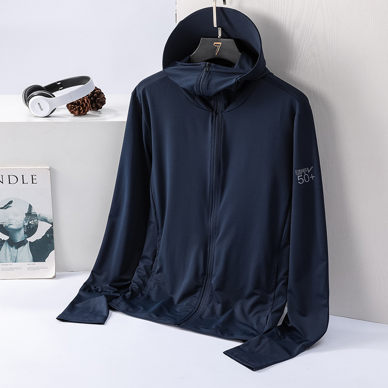 Unisex UV zaštitna outdoor jakna, lagana, prozračna, UPF50+, brzo se suši, poliester, kapuljača s odvojivom kapom