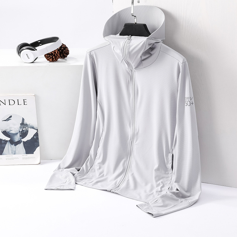 Unisex UV zaštitna outdoor jakna, lagana, prozračna, UPF50+, brzo se suši, poliester, kapuljača s odvojivom kapom