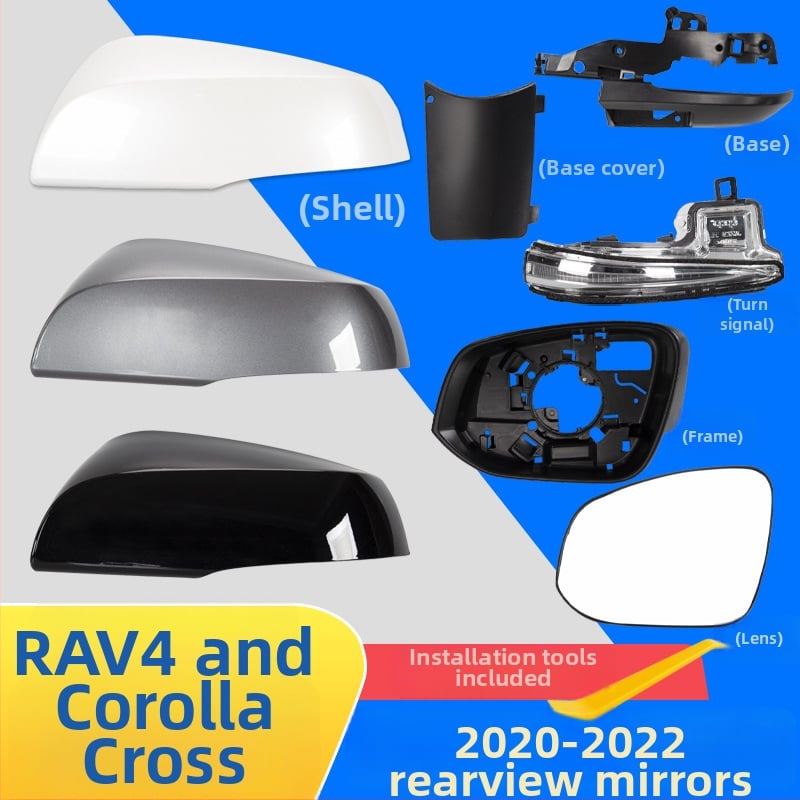 Carcasă oglindă retrovizoare cu semnalizare și ramă a lentilei pentru Toyota RAV4 2020-2022