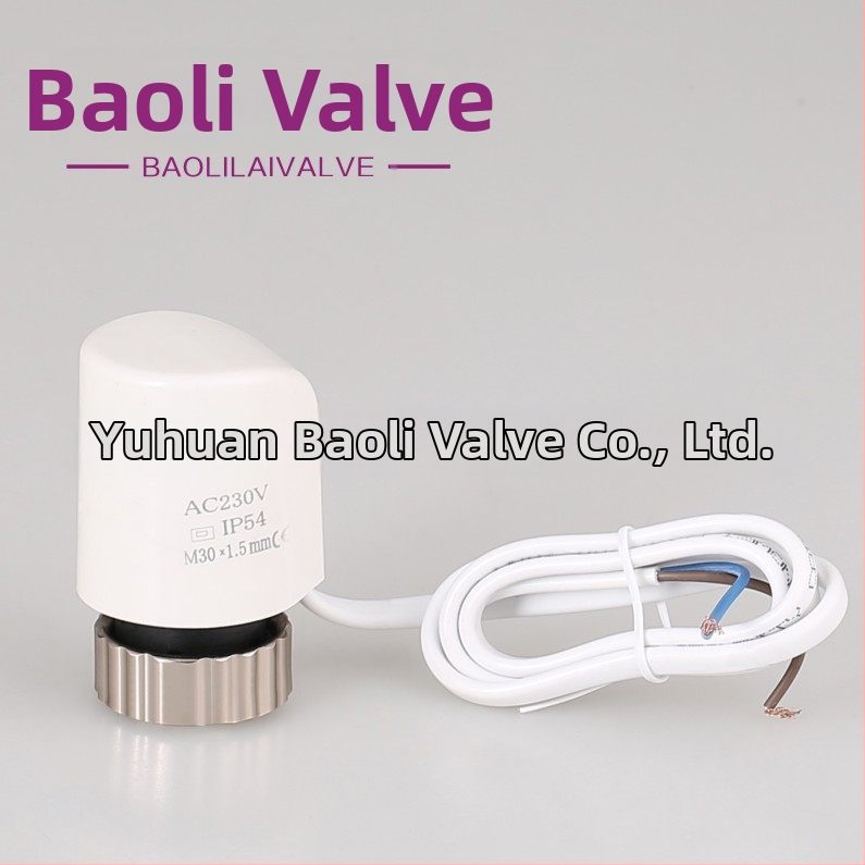 Elektrický vykurovací aktuátor pre rozdeľovač vody, špirálová konštrukcia, guľový typ